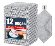 Kit 12 Panos de Limpeza em Malha de Aço - Reutilizáveis, Não Risca, Sem Odor, Multiuso 20x20cm - imagem 1