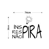 Adesivo de Parede Decorativo Frase Inspiradora 'Inspira, Respira e Não Pira' | Design Moderno para Ambientes Calmos - imagem 3