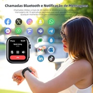 Smartwatch Feminino e Masculino com GPS, Alexa, 3ATM Natação e Chamadas Bluetooth - Preto - imagem 3