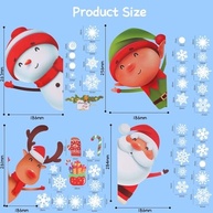 46 Adesivos de Natal para Janela - Flocos de Neve, Papai Noel e Rena | Decoração Festiva para Vidro - imagem 4