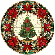 Acrílico Colorido Suncatcher - Decoração de Janela com Design de Vitral para Natal e Ambientes - imagem 4
