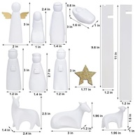 Conjunto de Presépio de Natal com 11 Estatuetas em Resina Branca - Decoração Religiosa Elegante - imagem 3