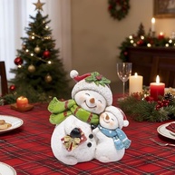 Figurinhas de Boneco de Neve para Decoração de Natal - Adornos Resina para Casa e Ambientes Internos - imagem 5