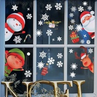 46 Adesivos de Natal para Janela - Flocos de Neve, Papai Noel e Rena | Decoração Festiva para Vidro - imagem 5