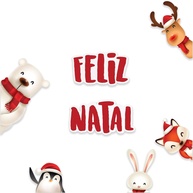 Adesivos de Natal com Bichinhos e Frases - Decoração de Parede e Porta para Ambientes Encantados - imagem 1