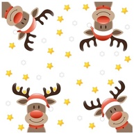 Adesivo de Natal para Porta e Janela com Rena e Estrelas - Decoração Festiva e Encantadora - imagem 5