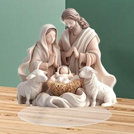 Enfeite de Mesa Presépio de Natal em Acrílico - Decoração Cristã 2D com Suporte - imagem 3