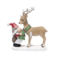 Gnomo e Rena de Natal Hodao - Decoração Resinosa para Casa com Estilo Nórdico Encantador - imagem 2