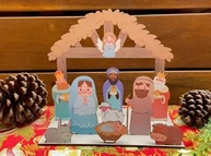 Presépio Natalino Adesivado 9 Peças - Decoração Encantadora e Artesanal para o Natal - imagem 2