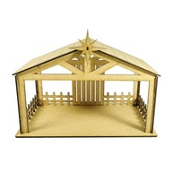 Casa para Presépio de Natal em MDF - Manjedoura Artesanal com Detalhes Finais para Decoração Natalina - imagem 2