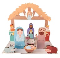 Presépio Natalino Adesivado 9 Peças - Decoração Encantadora e Artesanal para o Natal - imagem 3