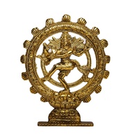 Estátua de Shiva Nataraja Dançante em Alumínio com Acabamento Dourado - Decoração Espiritual e Artística - imagem 1