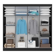 Guarda Roupa Casal 8 Portas Preto Natasha - imagem 2