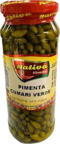 Pimenta Cumari Verde Nativa Em Conserva (Liq.310g / Dren.180g) - imagem 2