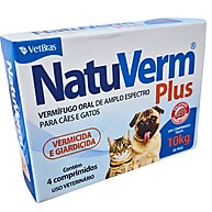 Natu Verm Plus: Vermífugo e Giardicida para Cães e Gatos até 10kg - imagem 1