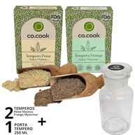 CoCook Kit Trio Presente 100% Natural Tempero Frango Sabor Myanmar 75g, Tempero Chimichurri Sabor Andes 75g com Pano de Copa para Dia das Mães, Dia dos Namorados, Dia dos Pais, Páscoa, Presentes, Natal, Casamento - imagem 3