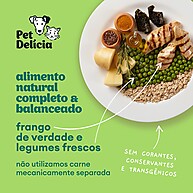 Ração Úmida Pet Delícia Frango 320g - Saudável e Natural - imagem 2