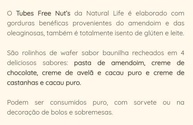 Tubes Free Natural Life - Recheado com Creme de Avelã e Cacau - Sem Glúten - 50g - imagem 4
