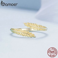 Anel Folha de Prata Bamoer 925: Elegância Natural - imagem 2