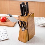 Porta Facas em Bambu Natural - Suporte Elegante e Prático para Cozinha - imagem 3