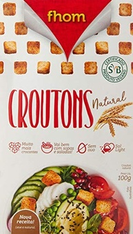 Crouton Natural Alimento Vegano Fhom 100g - imagem 1