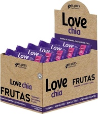 Hart's Natural Barra Love Chia 25g, 100% Natural, Tâmaras da Tunísia, Sementes de Chia e Castanha do Pará, Vegana, Sem Glúten, Sem Lactose, Snack Saudável (24 unidades) - imagem 1