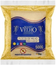Kit 2X: Flocos de Milho para Cuscuz Natural Mano Velho 500g - imagem 1
