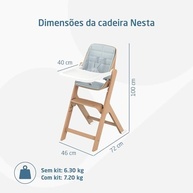 Cadeira de Refeição Maxi-Cosi Nesta: Conforto e Segurança do Bebê à Criança (Natural Wood) - imagem 4