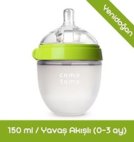 Mamadeira Comotomo Verde 150ml - Design Natural para Bebês Recém-Nascidos - imagem 4