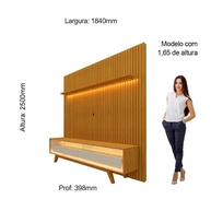 Rack Painel TV 75" Ripado Led Naturale - imagem 2