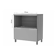 Balcão de Cozinha Marquesa 80cm com Porta Basculante e Gaveta - Design Nature/Verde - imagem 2
