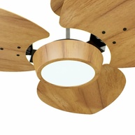 Ventilador de Teto Natuvent Dahlia LED 3 Pás em Madeira Teca – Estilo e Conforto com Iluminação Integrada - imagem 4