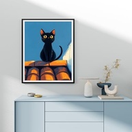 Natuyalo - Kit de Pintura por Números para Adultos | Gato no Telhado | Tela HD + Acessórios - imagem 5