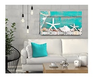 Quadro Náutico Estrela Tifani Conchas Mar - Decore sua Casa de Praia com Charme Náutico 55x100 - imagem 2