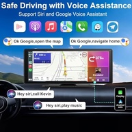 Tela CarPlay Sem Fio 10.26" 4K para Carro: Navegação GPS, Câmera 1080p e Android Auto Inteligente - imagem 4