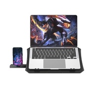 Base para Notebook C3Tech NBC-40BK 15,6" Preto Refrigerada com 2 Cooler Fans com Led Azul, 5 niveis de ajuste de altura, USB Adicional, compativel com notebooks até 15,6", suporte para celular - imagem 3