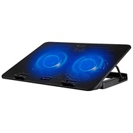 C3Tech Base para Notebook NBC-50BK 15,6" Refrigerada com 2 Coolers, Led de Iluminacao Azul, Inclinacao Ajustável em 5 niveis, com USB, cor Preta - imagem 1