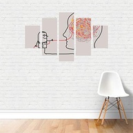 Quadros Decorativos Mente e Psicologia - Conjunto de 5 Peças para Clínica | 110x65cm | NE13C5P - imagem 3