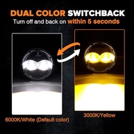 Faróis de Neblina LED Dupla Cor para Ford F150 2006-2014: Branco/Amarelo - Visibilidade Superior - imagem 3