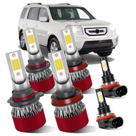 Kit Lâmpadas LED Honda Pilot 2006-2018: Farol Alto/Baixo e Neblina 6500K Branco Puro - imagem 2