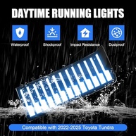 Faróis de Neblina LED Toyota Tundra 2022-2025: DRL Branco, Seta Âmbar e Farol Baixo Azul Gelo - imagem 3