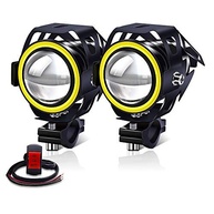 2 Faróis de Neblina LED U7 para Moto com Halo Âmbar - Potencialize Sua Visibilidade! - imagem 2