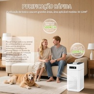 Purificador de Ar Inteligente: Íons Negativos, H11 HEPA e Baixo Ruído para um Lar Fresco e Saudável - imagem 5