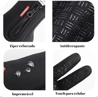 Luvas de Moto Neoprene Impermeáveis com Touch Screen e Proteção Térmica - Pretas - imagem 5