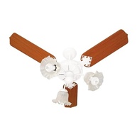 Venti-Delta New Beta - Ventilador de Teto com Luminária 3 Velocidades 127V Branco/Mogno - imagem 2