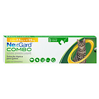Nexgard Combo: Antipulgas, Sarnas e Vermes para Gatos (2,5kg a 7,5kg) - imagem 1