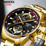 NIBOSI: Relógio Masculino Dourado e Elegante - imagem 1