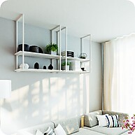 Nicho Branco 1.20m com Prateleira Suspensa para Sala - imagem 1
