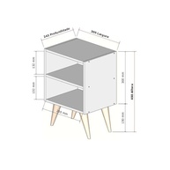 Mesa de Cabeceira Retro com Nicho – Design Palma Branco para Quarto de Casal - imagem 4