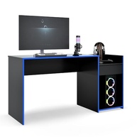Mesa para Computador Gamer Eros com Gaveta e Nicho para CPU - Design Moderno Preto/Azul - imagem 2